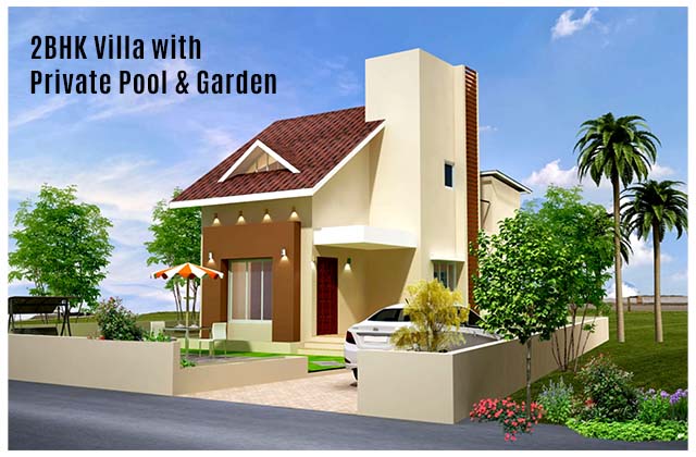 2BHK Villa with Private Pool & Garden